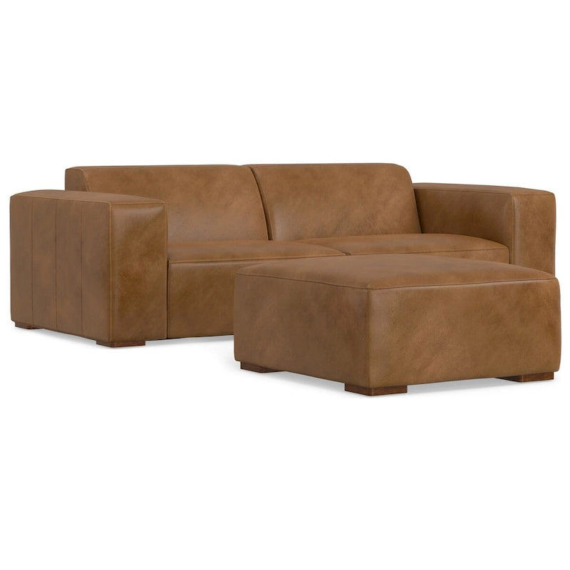 Ensemble modulaire canapé 2 places et pouf WYNDENHALL Biggs