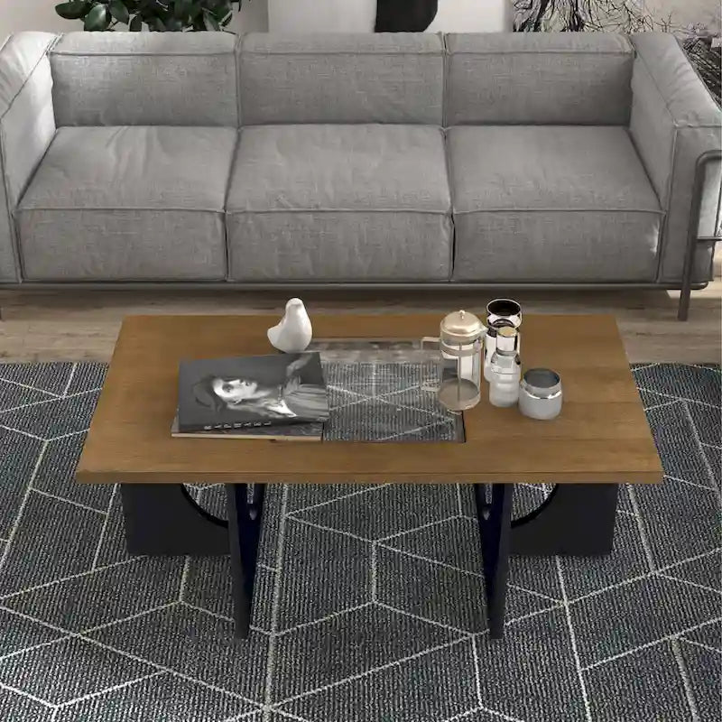 Table basse rectangulaire en bois contemporaine 47