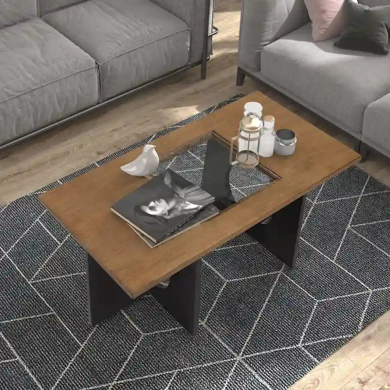 Table basse rectangulaire en bois contemporaine 47