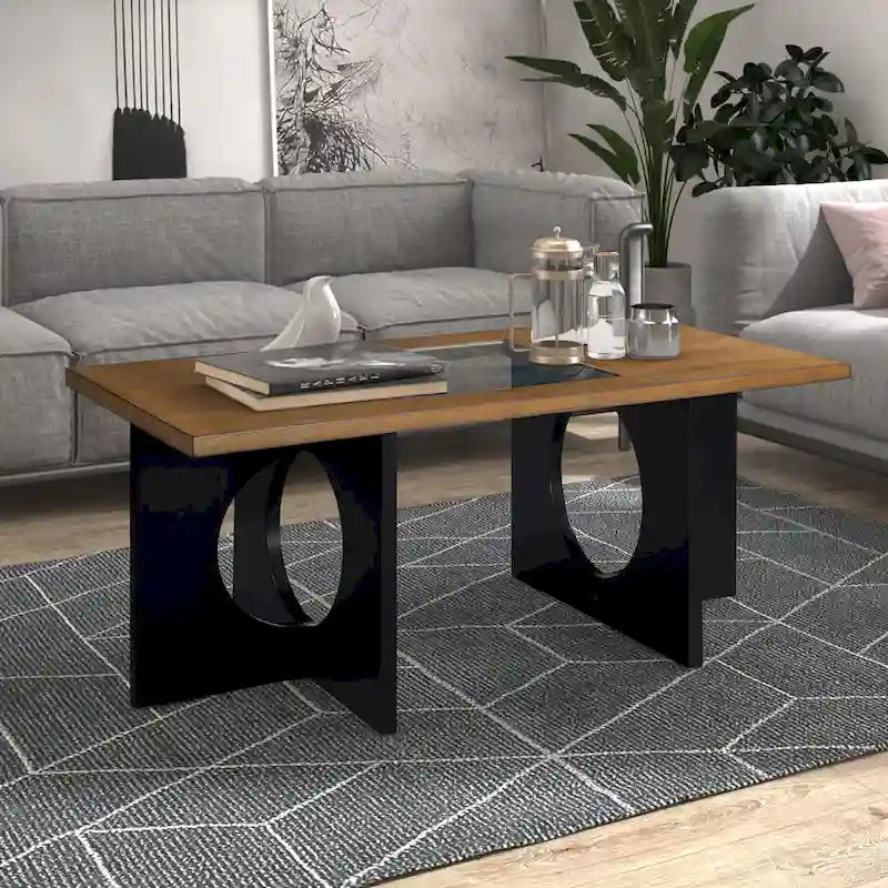 Table basse rectangulaire en bois contemporaine 47