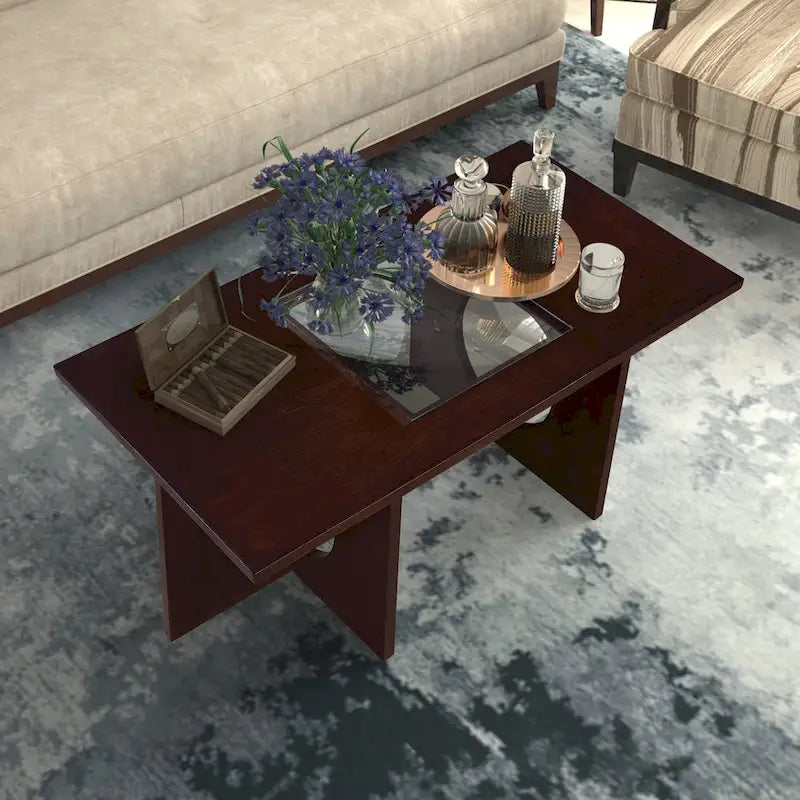 Table basse rectangulaire en bois contemporaine 47