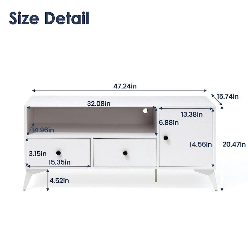 Meuble TV Console Table Lumineux LED RGB Armoire Ouverte Rangement Média Centre de Divertissement Gaming - 120 L x 40 l x 52 H cm