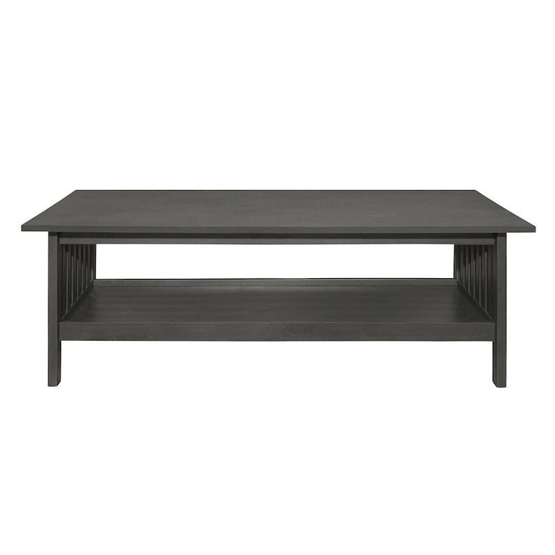 Ensemble de 3 tables Wiston, 1 table basse, 2 tables d'appoint, bois gris antique