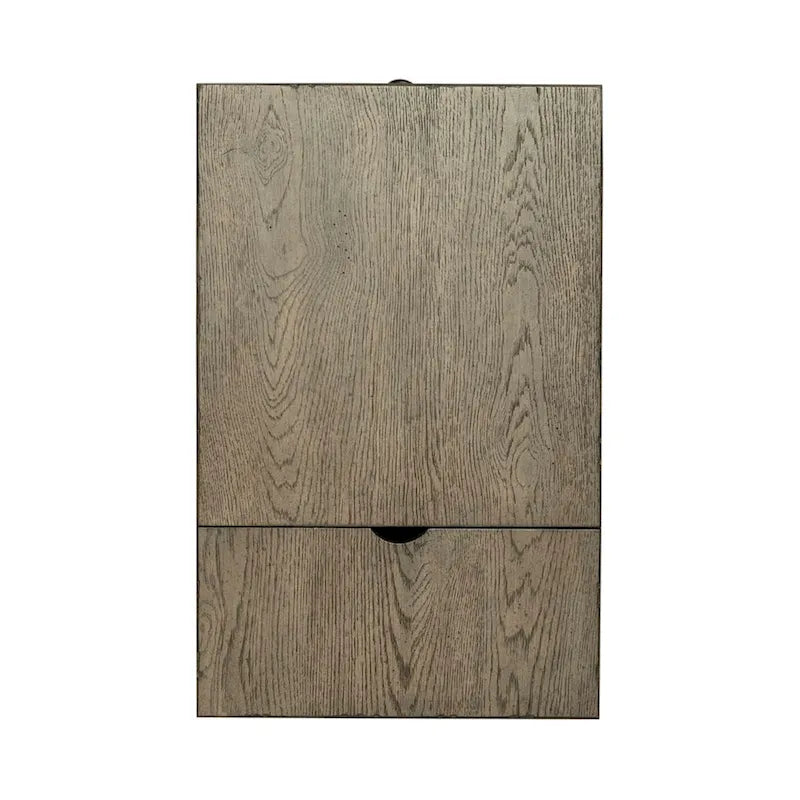 Table d'appoint taupe poudré style ferme Americana