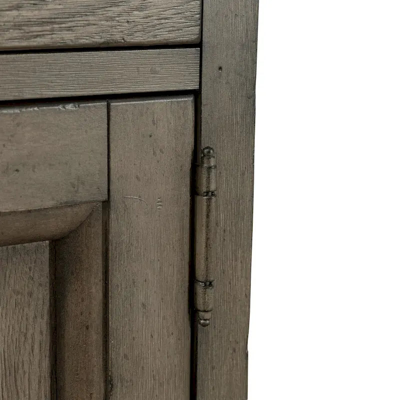 Table d'appoint taupe poudré style ferme Americana