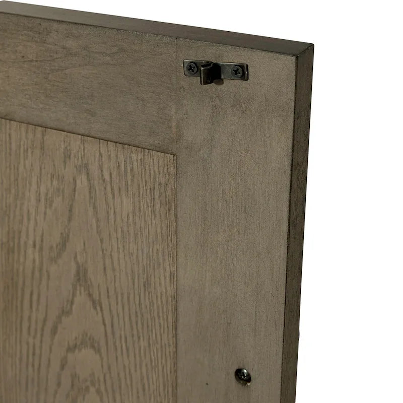 Table d'appoint taupe poudré style ferme Americana