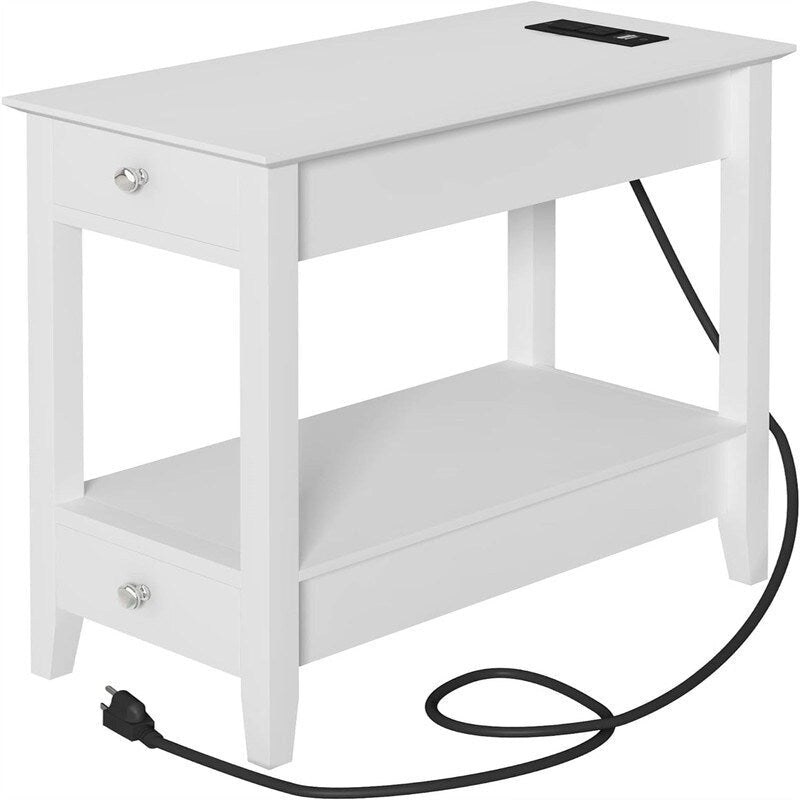 Table d'appoint avec station de recharge - 23,62P x 11,81L x 23,62H