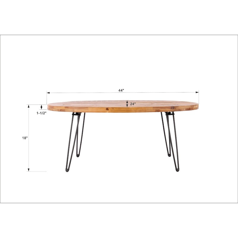 Table basse pliable en bois recyclé pour votre salon