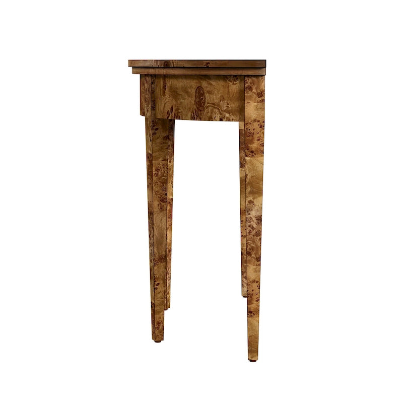 Table console demi-lune Hampton en loupe 36