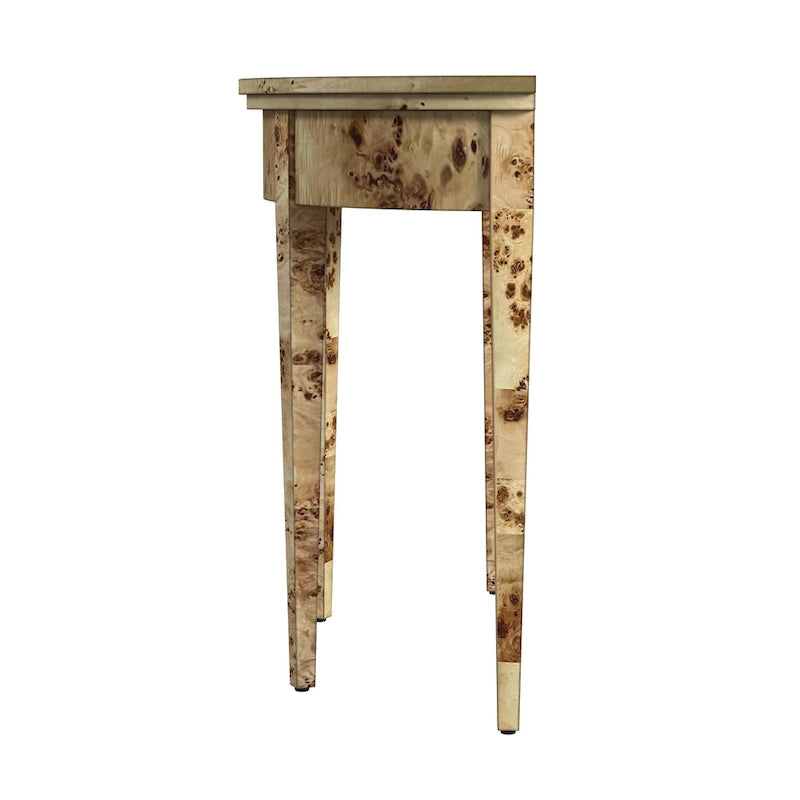 Table console demi-lune Hampton en loupe 36