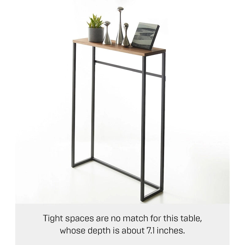 Console de table étroite Yamazaki Home, Acier, Charge max. 5 kg - L 18,5 x l 60 x H 80,5 cm