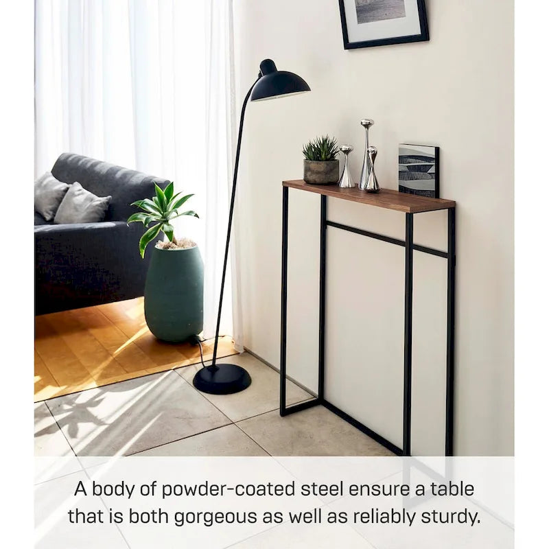 Console de table étroite Yamazaki Home, Acier, Charge max. 5 kg - L 18,5 x l 60 x H 80,5 cm