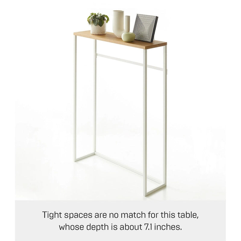 Console de table étroite Yamazaki Home, Acier, Charge max. 5 kg - L 18,5 x l 60 x H 80,5 cm