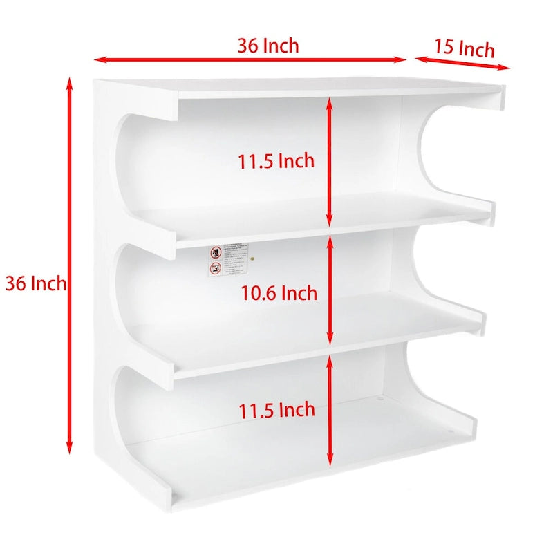 Étagère à Livres et Table Basse Multifonctionnelle à 4 Niveaux Blanche, Étagère à Livres au Sol Créative, Étagères de Rangement Organiseur Minimaliste
