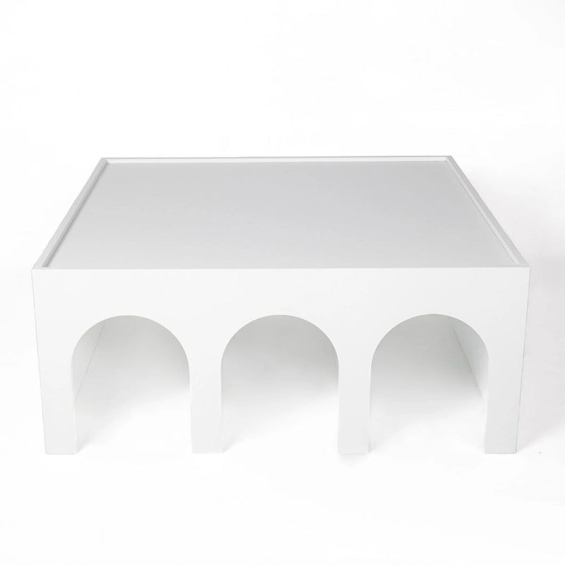 Étagère à Livres et Table Basse Multifonctionnelle à 4 Niveaux Blanche, Étagère à Livres au Sol Créative, Étagères de Rangement Organiseur Minimaliste
