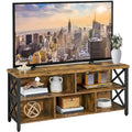 Meuble TV industriel Yaheetech 65 pouces avec 5 placards de rangement pour TV