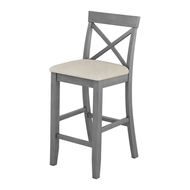 Ensemble de 3 pièces de salle à manger rectangulaire en bois pour bar