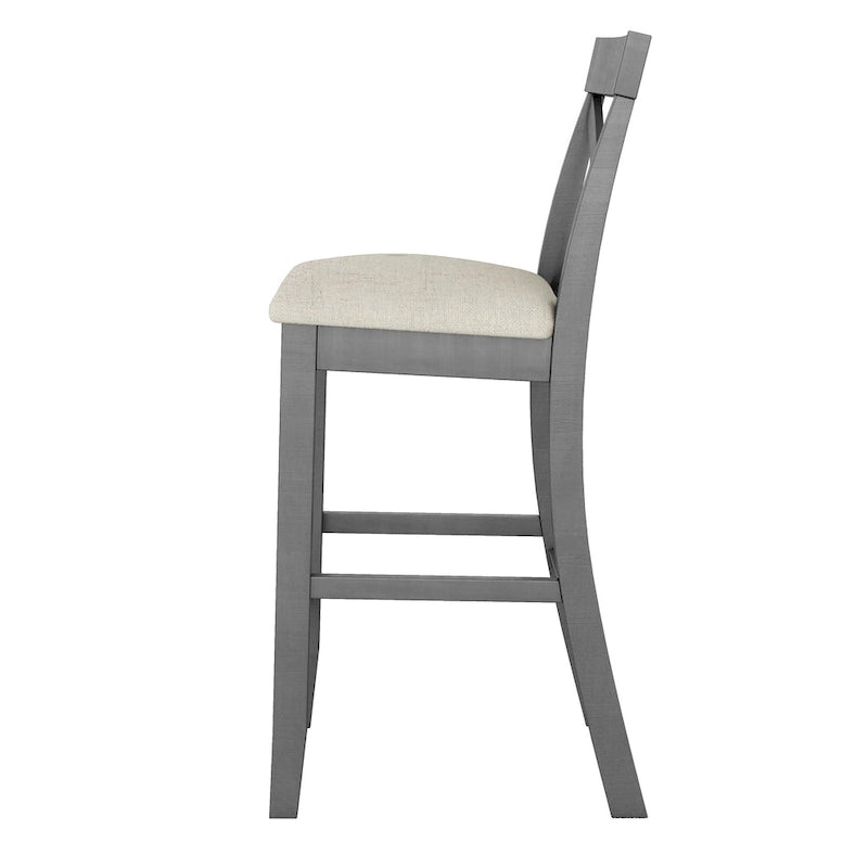 Ensemble de 3 pièces de salle à manger rectangulaire en bois pour bar