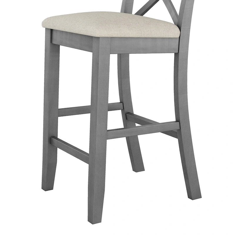 Ensemble de 3 pièces de salle à manger rectangulaire en bois pour bar