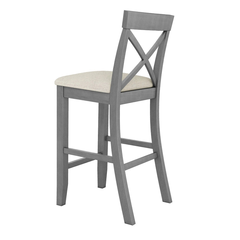 Ensemble de 3 pièces de salle à manger rectangulaire en bois pour bar