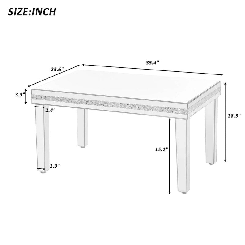 Table basse avec 2 tables d'appoint – Lot de 3