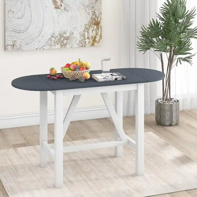 Ensemble de salle à manger 3 pièces en bois, hauteur comptoir, avec rallonge et 2 chaises de salle à manger rembourrées