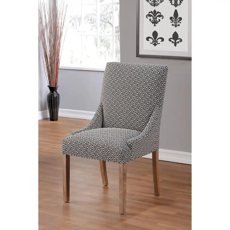 Chaise de salle à manger Marie à accoudoirs inclinés transitionnels