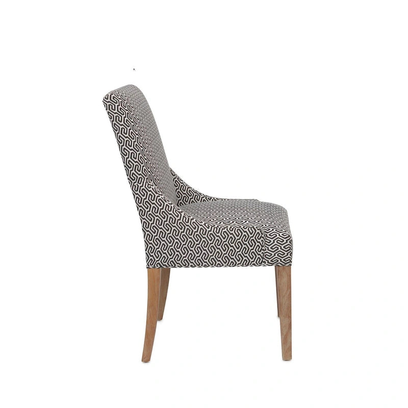 Chaise de salle à manger Marie à accoudoirs inclinés transitionnels