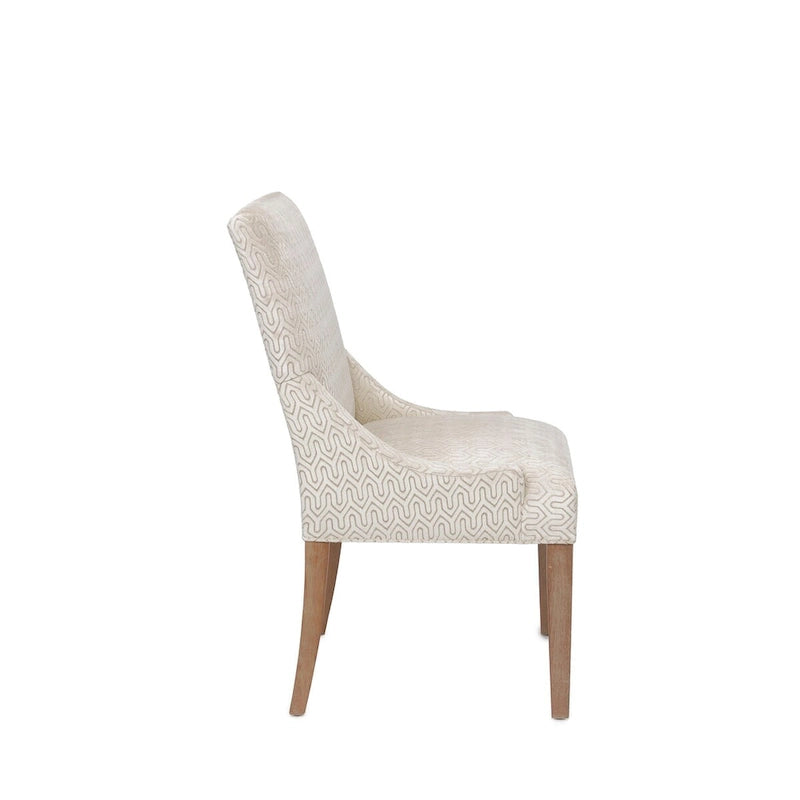 Chaise de salle à manger Marie à accoudoirs inclinés transitionnels