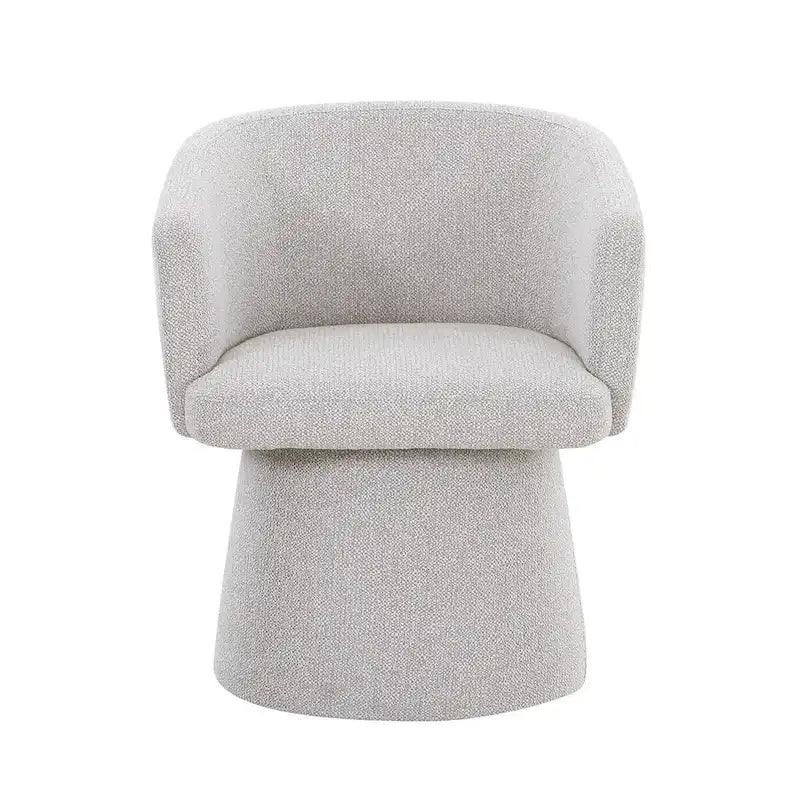 Chaise de salle à manger d'appoint de 24 pouces, assise rembourrée et dossier Windsor, lin gris