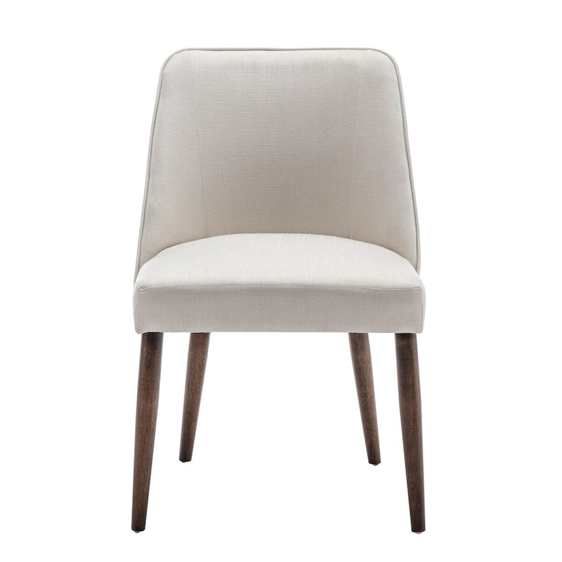 Porthos Home – Chaises de salle à manger Nev en tissu avec pieds en bois, lot de 2