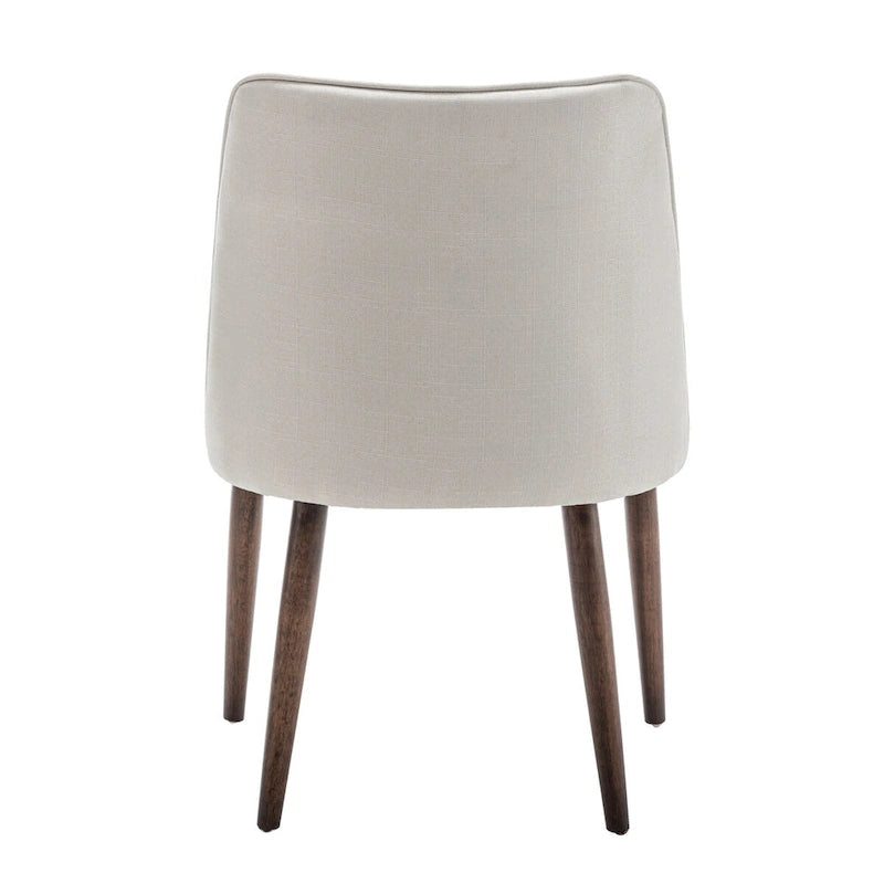 Porthos Home – Chaises de salle à manger Nev en tissu avec pieds en bois, lot de 2