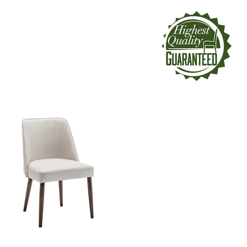 Porthos Home – Chaises de salle à manger Nev en tissu avec pieds en bois, lot de 2