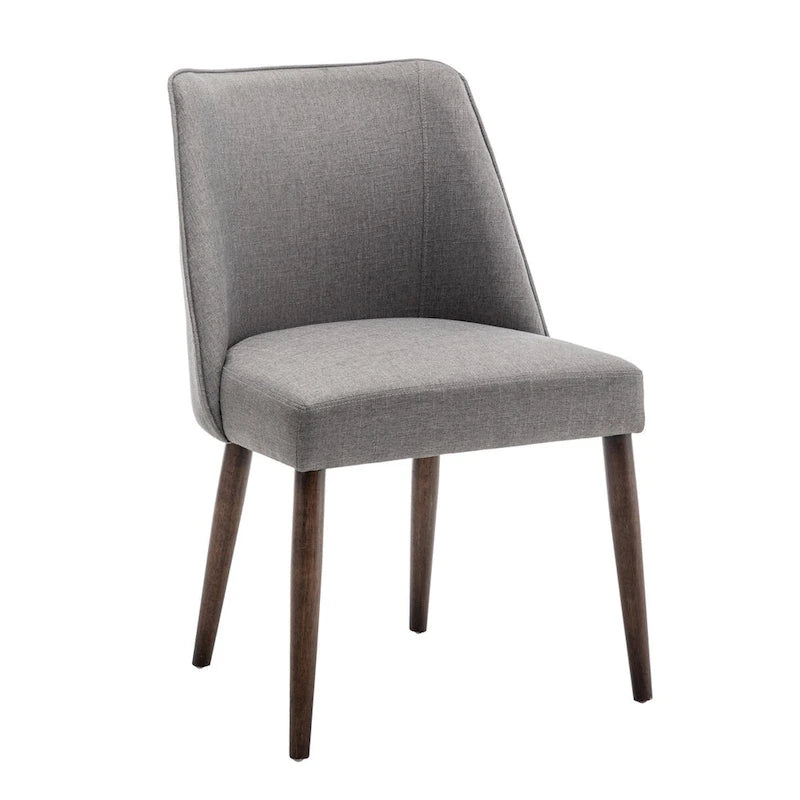 Porthos Home – Chaises de salle à manger Nev en tissu avec pieds en bois, lot de 2