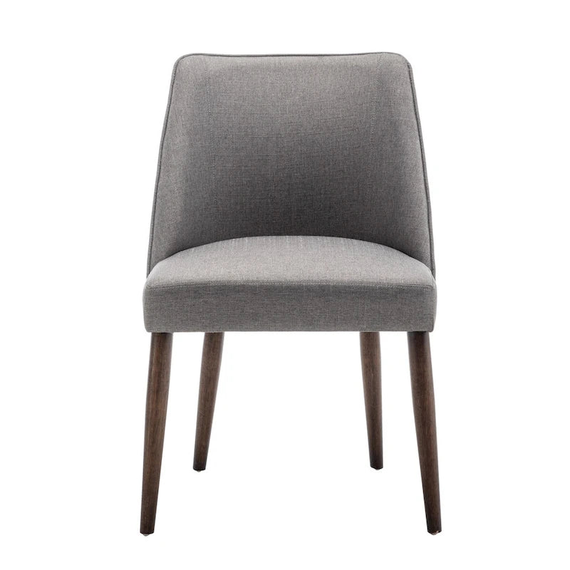 Porthos Home – Chaises de salle à manger Nev en tissu avec pieds en bois, lot de 2