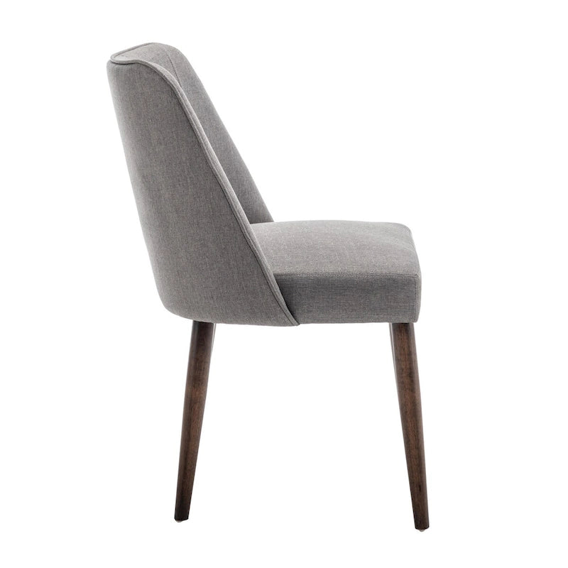 Porthos Home – Chaises de salle à manger Nev en tissu avec pieds en bois, lot de 2
