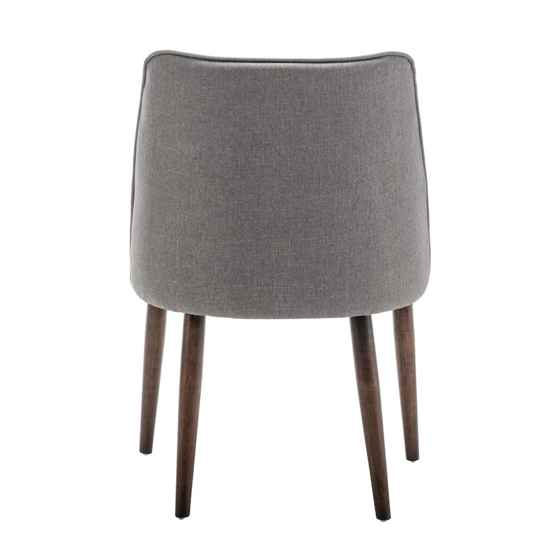 Porthos Home – Chaises de salle à manger Nev en tissu avec pieds en bois, lot de 2