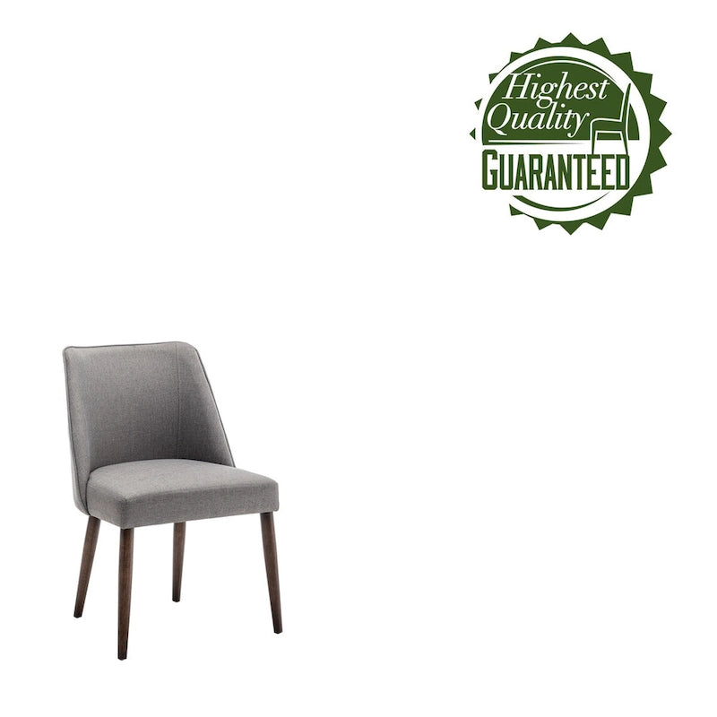 Porthos Home – Chaises de salle à manger Nev en tissu avec pieds en bois, lot de 2