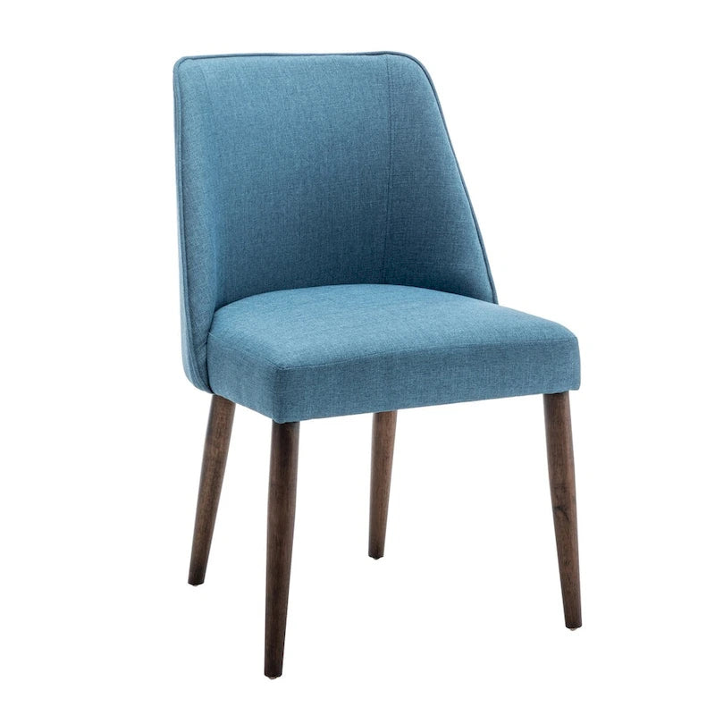 Porthos Home – Chaises de salle à manger Nev en tissu avec pieds en bois, lot de 2
