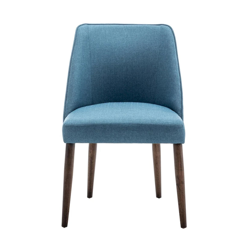 Porthos Home – Chaises de salle à manger Nev en tissu avec pieds en bois, lot de 2