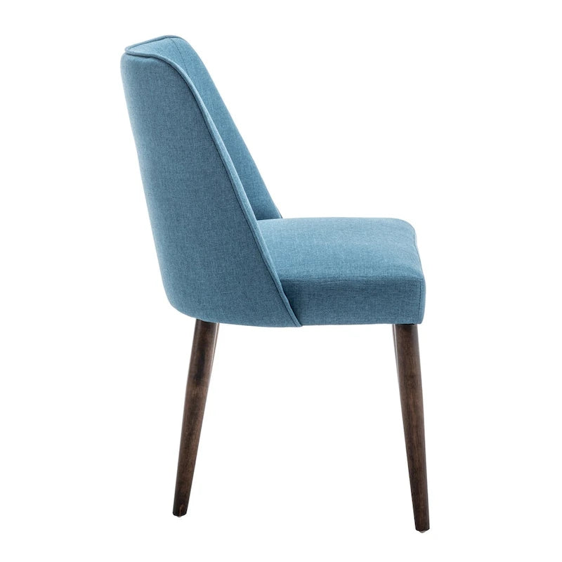 Porthos Home – Chaises de salle à manger Nev en tissu avec pieds en bois, lot de 2