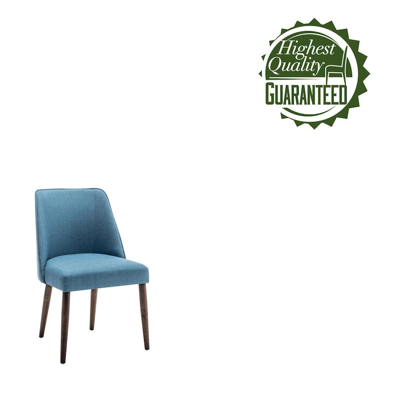 Porthos Home – Chaises de salle à manger Nev en tissu avec pieds en bois, lot de 2
