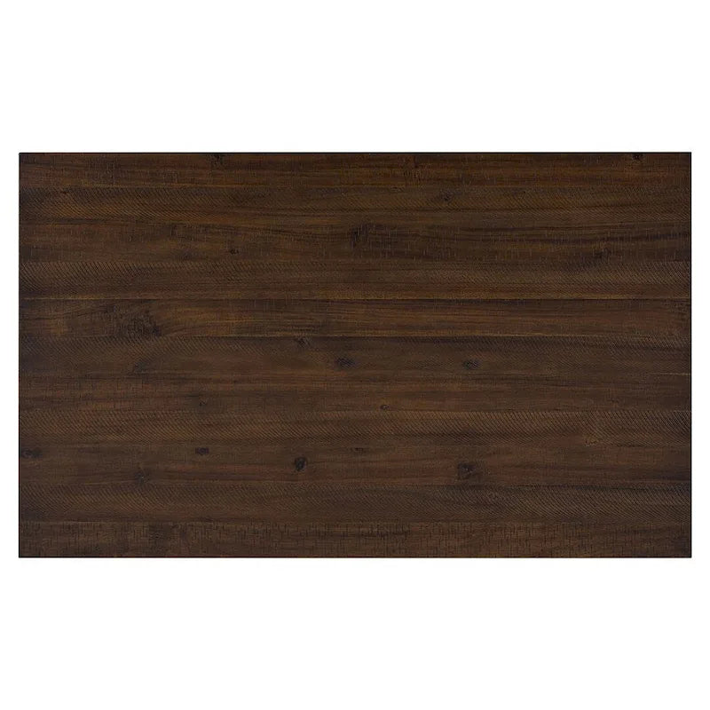 Table de salle à manger rectangulaire 60" style campagnard avec 4 chaises rembourrées et un banc