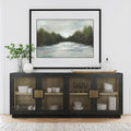 Bahut Classic Home Larson 90 en pin recyclé et verre