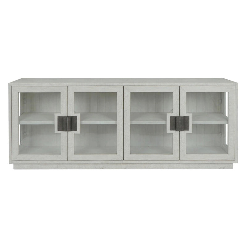 Bahut Classic Home Larson 90 en pin recyclé et verre