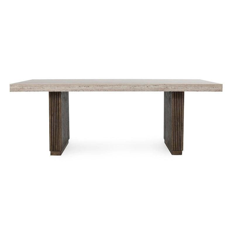 Table à manger Ollie 82 en stratifié travertin de Kosas Home, coloris marron