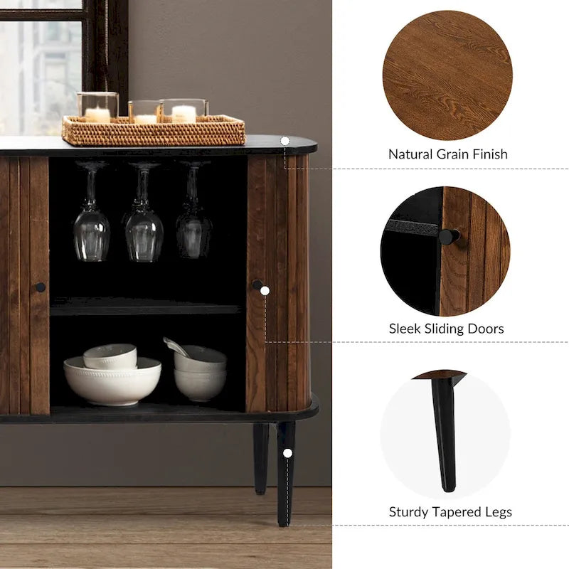 Buffet Franz Modern 63 po avec étagère réglable par HULALA HOME