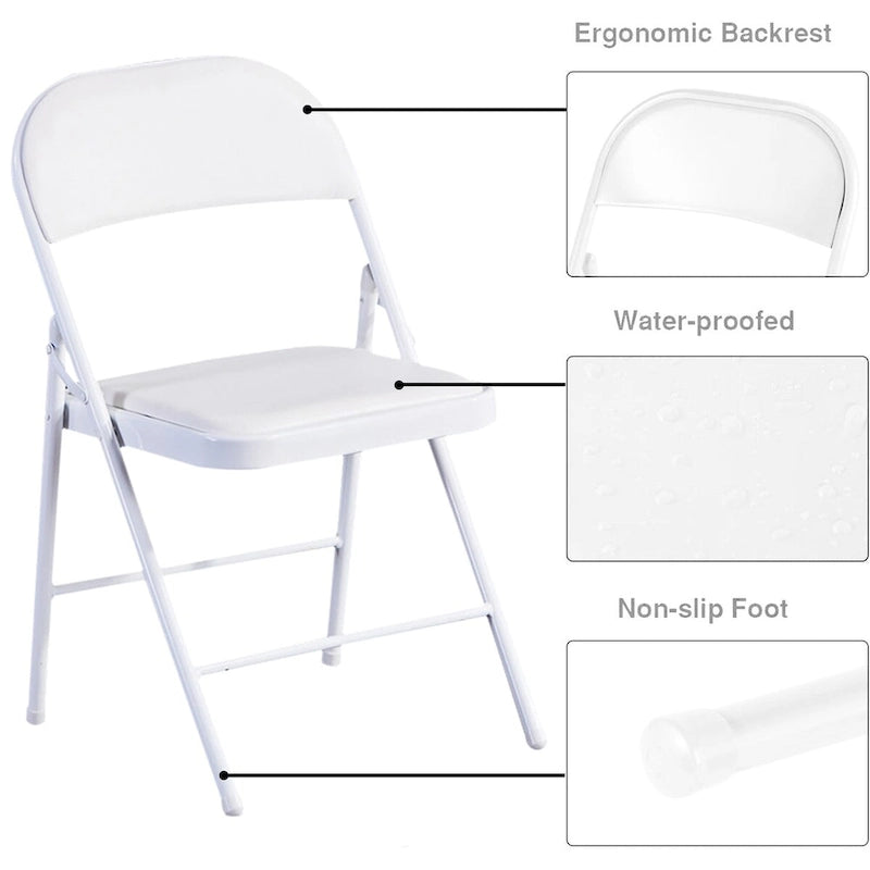 Chaise pliante rembourrée Commercialine (lot de 4)