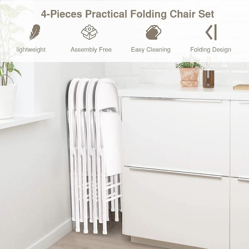 Chaise pliante rembourrée Commercialine (lot de 4)