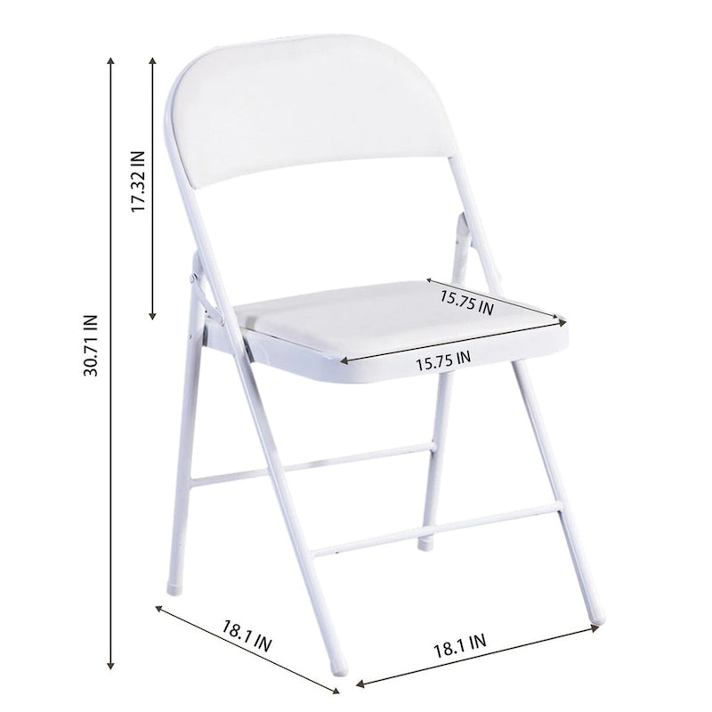 Chaise pliante rembourrée Commercialine (lot de 4)